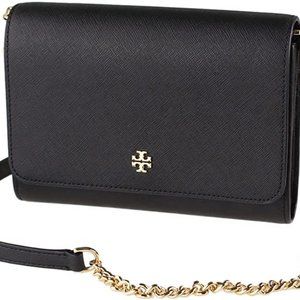 Tory Burch Emerson Chain Wallet Leather Cross Body Bag